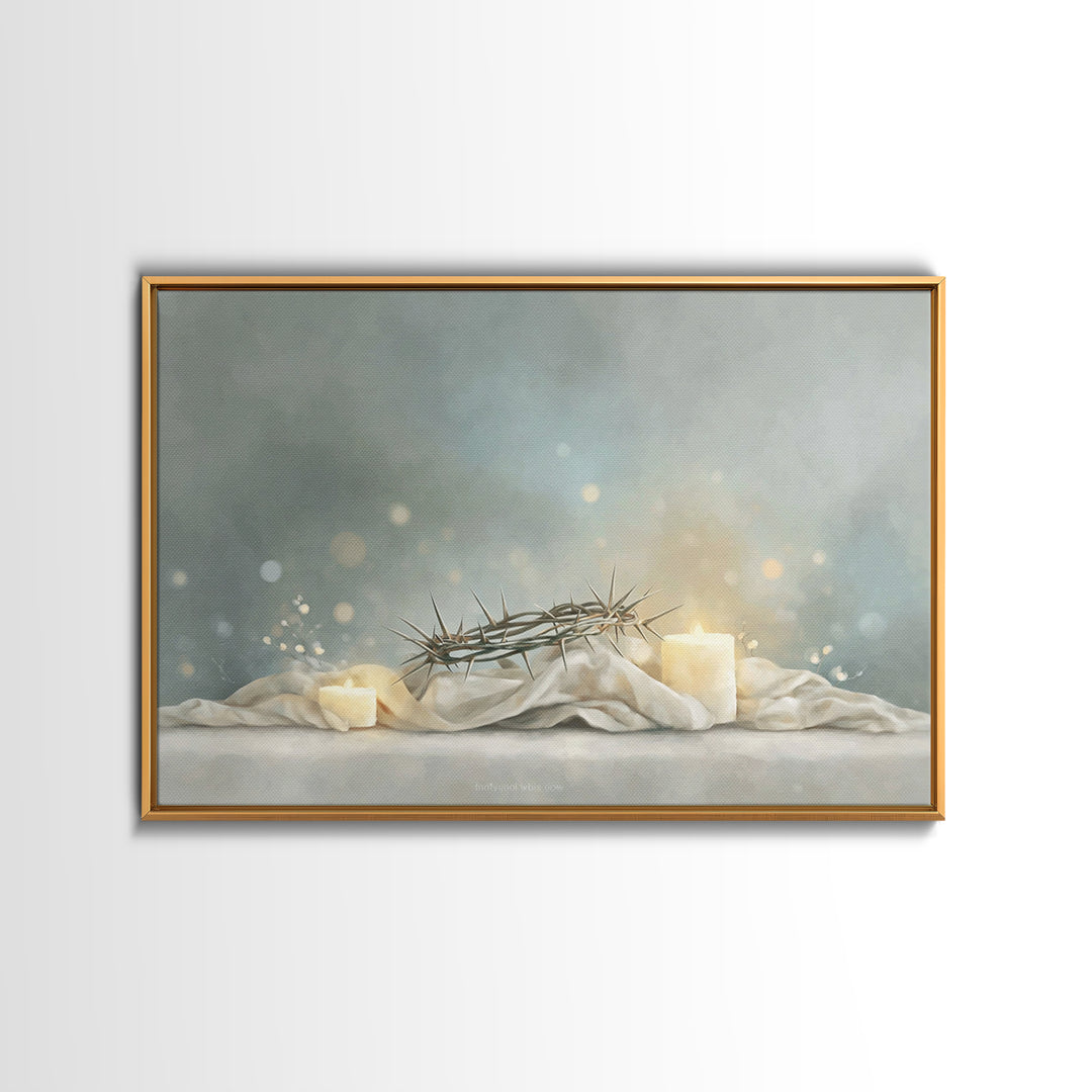 Light Of Hope, Framed Canvas Print, Christian Art Print, Christian Wall Art, Jesus Painting, Christmas Art, Christian Gift Ideas
