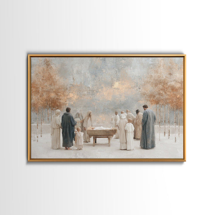Golden Dawn – Framed Canvas Print – Christian Art Canvas – Christmas Art – Christian Gift – Jesus Painting – Christian Wall Art