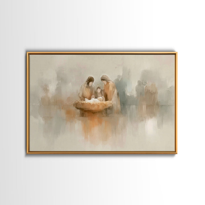 Star of Bethlehem – Framed Canvas Print – Christmas Art – Christian Wall Art – Christian Gift – Jesus Painting – Christian Art Canvas