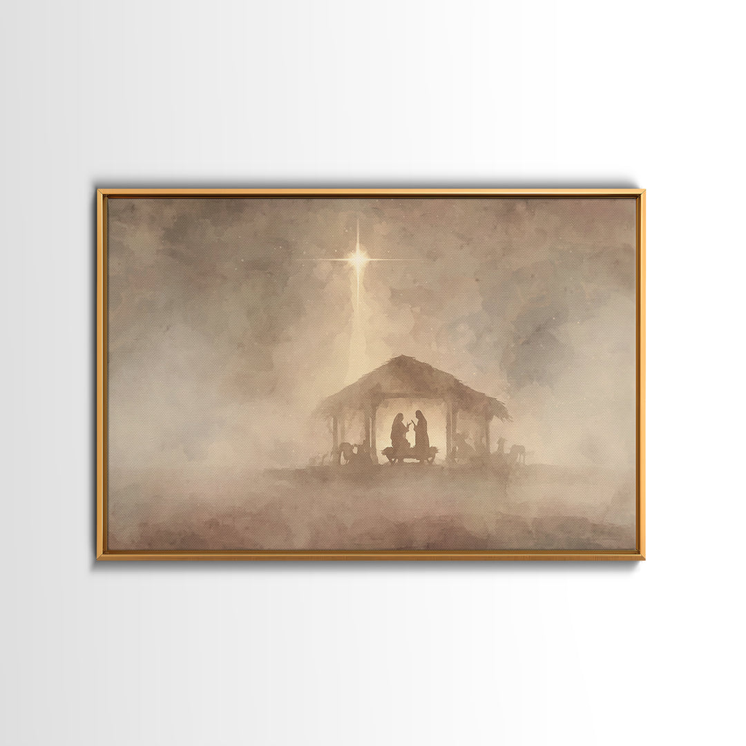Holy Reverence – Framed Canvas Print – Christian Art Canvas – Jesus Painting – Christian Wall Art – Christmas Art – Christian Gift