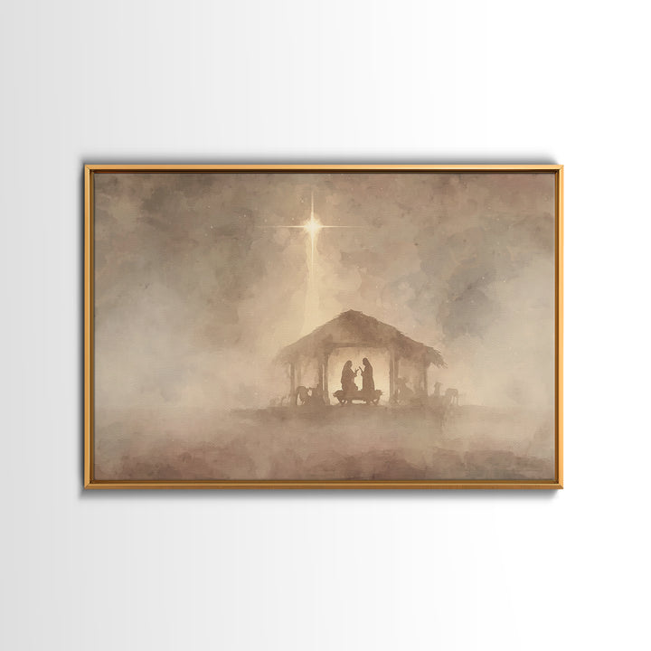 Holy Reverence – Framed Canvas Print – Christian Art Canvas – Jesus Painting – Christian Wall Art – Christmas Art – Christian Gift