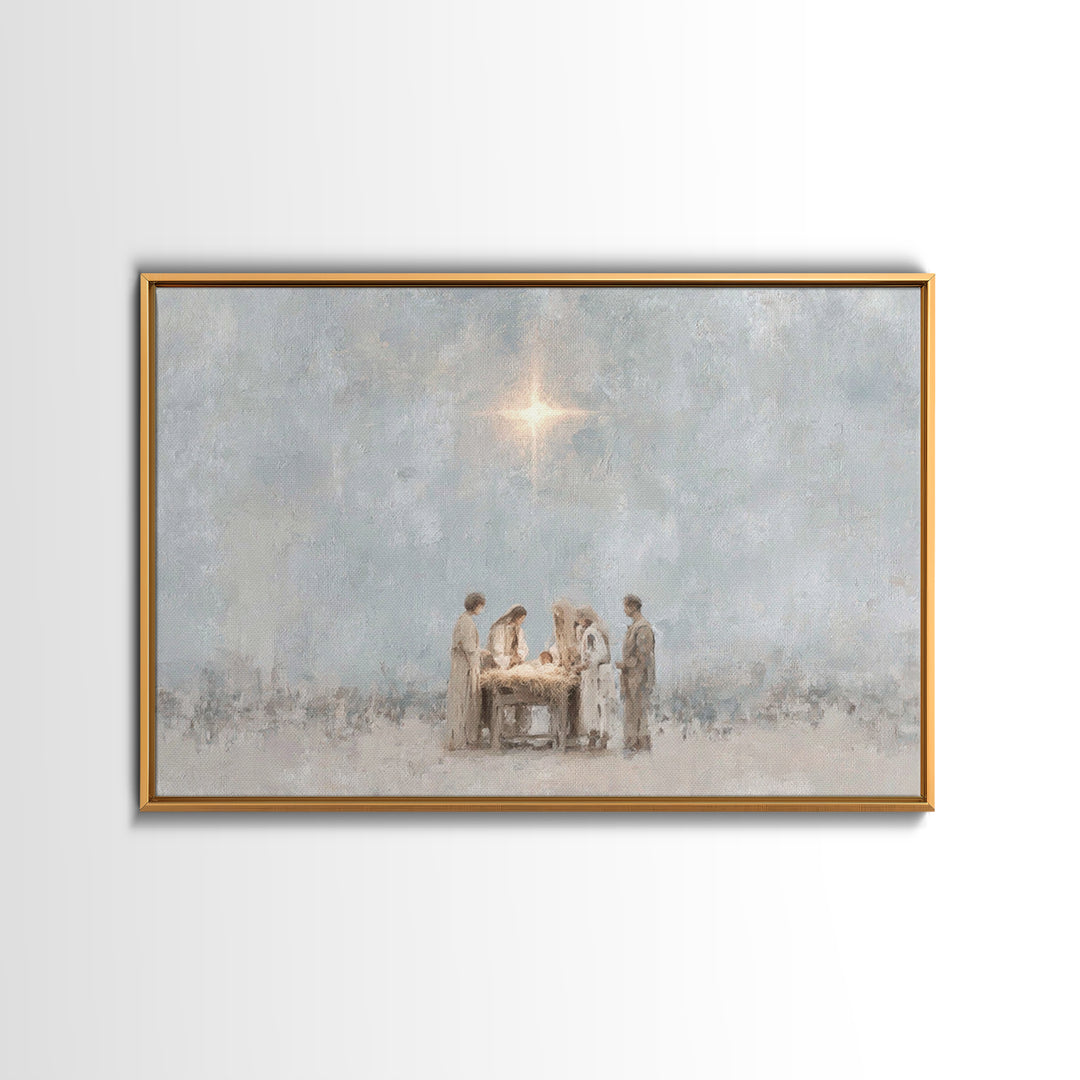 Divine Stillness – Framed Canvas Print – Christian Gift – Christian Art Canvas – Jesus Painting – Christmas Art – Christian Wall Art
