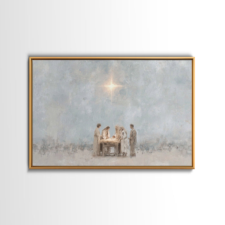 Divine Stillness – Framed Canvas Print – Christian Gift – Christian Art Canvas – Jesus Painting – Christmas Art – Christian Wall Art