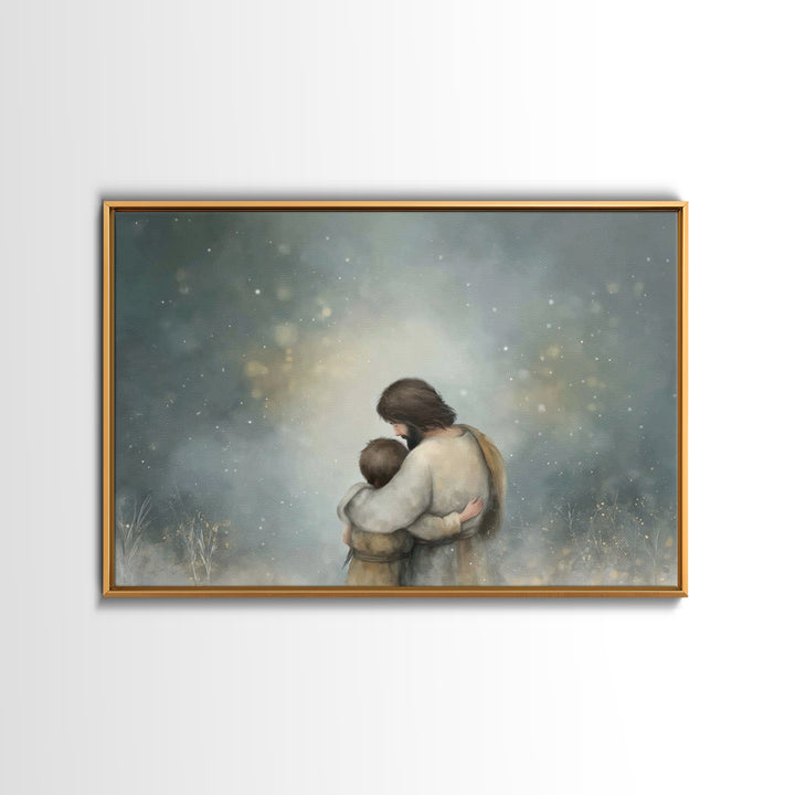 Heavenly Refuge – Framed Canvas Print – Christian Wall Art – Jesus Canvas Art – Christian Art Canvas – Moody Christian Art – Christian Pain