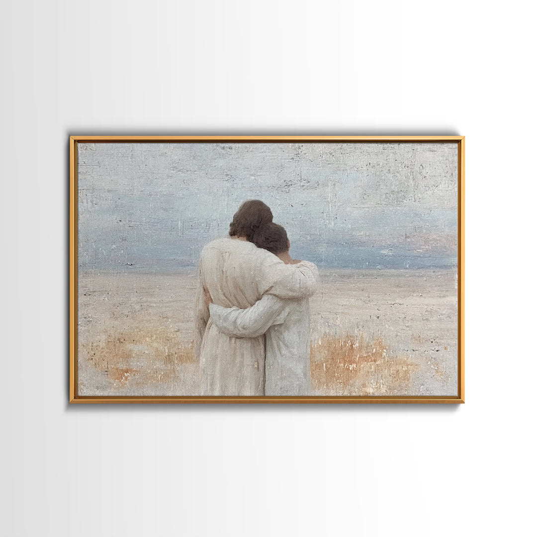 Quiet Restoration – Framed Canvas Print – Christian Wall Art – Christian Art Canvas – Subtle Christian Art – Modern Christian Painting – Ch