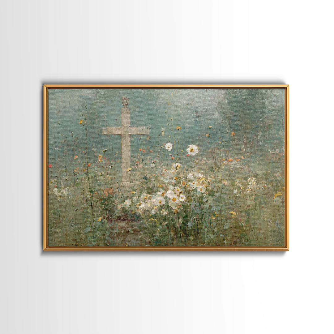 Garden Of Mercy – Framed Canvas Print – Christian Wall Art – Christian Art Canvas – Vintage Christian Art – Christian Painting – Christian