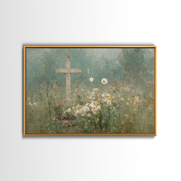 Garden Of Mercy – Framed Canvas Print – Christian Wall Art – Christian Art Canvas – Vintage Christian Art – Christian Painting – Christian