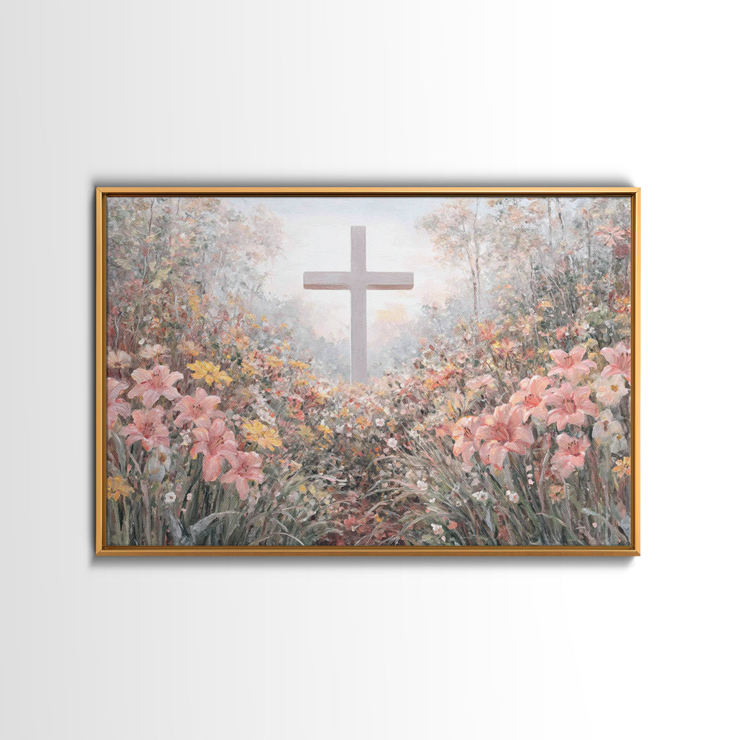 Garden Of Hope | Framed Canvas Print | Christian Art Canvas | Christian Wall Art | Jesus Christmas Art | Christian Gift Ideas | Modern Chri