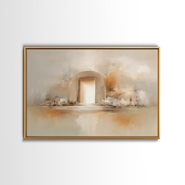 Desert Morning Light, Framed Canvas Print, Christian Art Canvas, Christian Wall Art, Christian Art Gift, Moody Christian Art, Jesus Christm