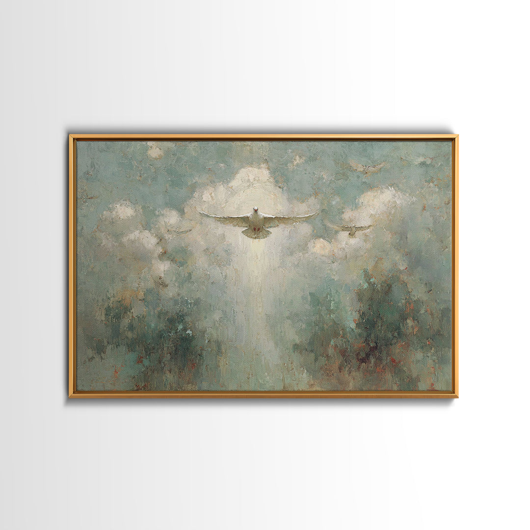Spirit Of Peace | Framed Canvas Print | Christian Wall Art | Christian Art Canvas | Christian Painting | Christian Christmas Art | Christia