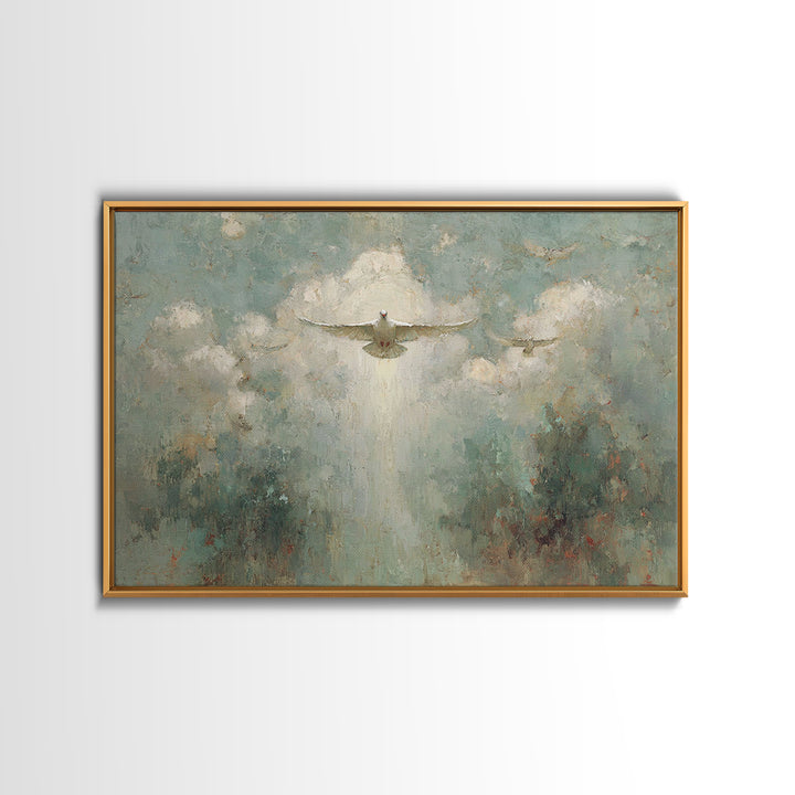 Spirit Of Peace | Framed Canvas Print | Christian Wall Art | Christian Art Canvas | Christian Painting | Christian Christmas Art | Christia