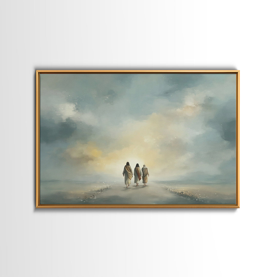 Heavenly Journey – Framed Canvas Print – Christian Wall Art – Christian Art Canvas – Jesus Painting – Christian Christmas Art – Christian D