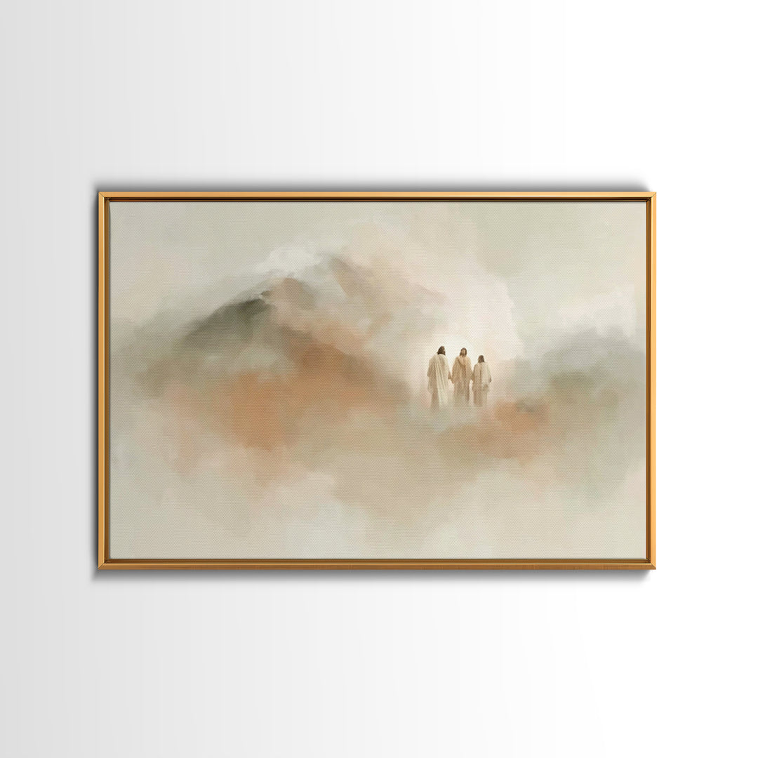 Cloudborne Gathering, Framed Canvas Print, Christian Art Canvas, Modern Christian Art, Christian Wall Art, Jesus Painting, Christian Decora