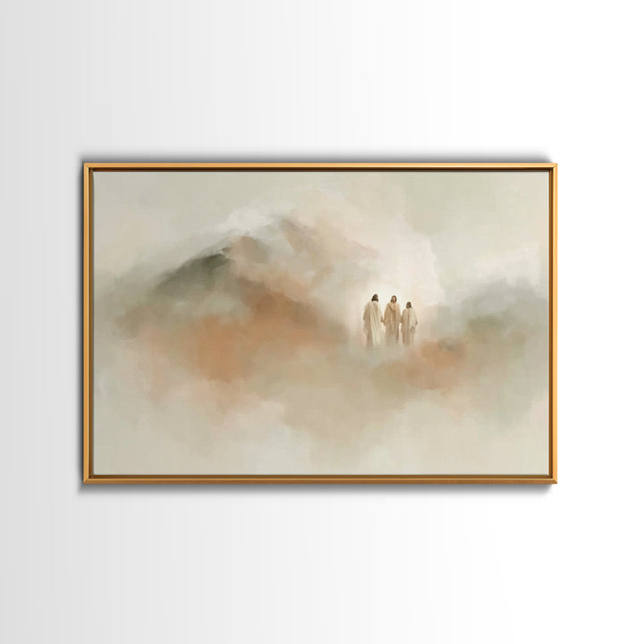 Cloudborne Gathering, Framed Canvas Print, Christian Art Canvas, Modern Christian Art, Christian Wall Art, Jesus Painting, Christian Decora