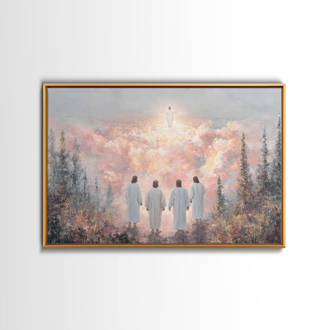 Ascension Wonder | Framed Canvas Print | Christian Art Work | Christian Art Canvas | Modern Christian Art | Jesus Painting | Christian Wall