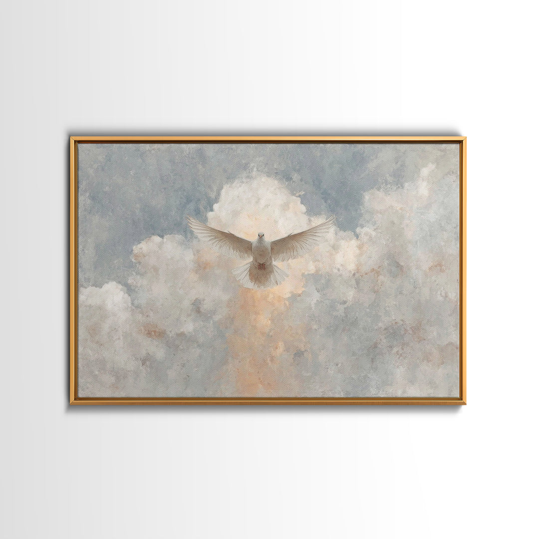 Clouds Of Glory – Framed Canvas Print – Christian Art Print – Christian Wall Art – Jesus Painting – Christian Christmas Art – Christian Dec