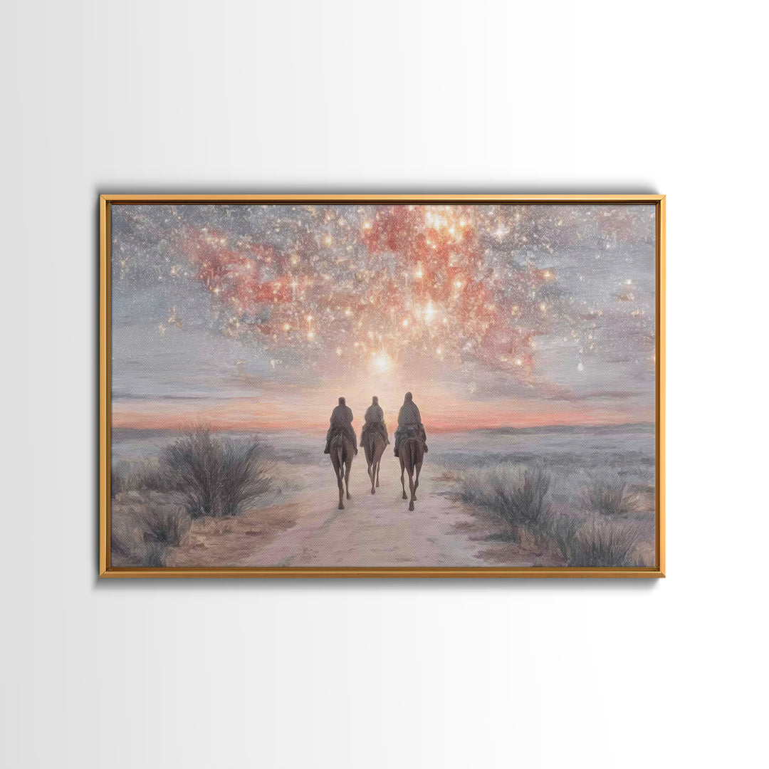 The Guiding Star – Framed Canvas Print – Christian Wall Art – Christian Art Canvas – Christian Christmas Art – Xmas Art