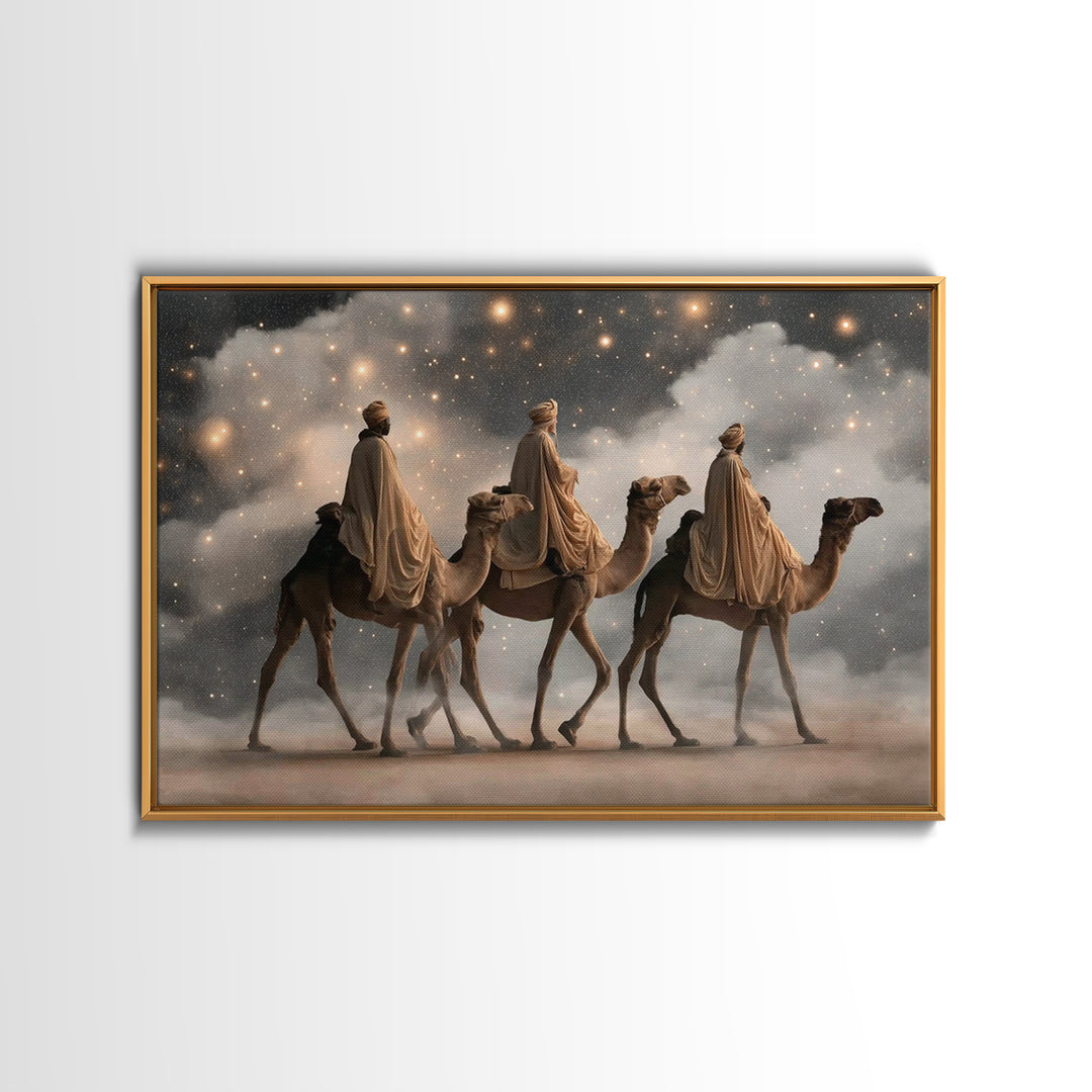 Threefold Glory – Framed Canvas Print – Christian Art Canvas – Christian Wall Art – Christmas Art Prints – Christian Christmas Art – Modern
