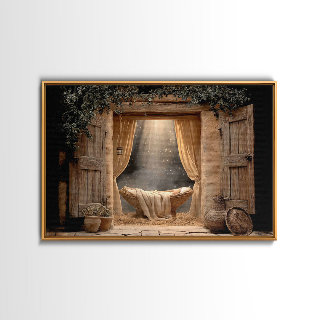 Radiant Messiah | Framed Canvas Print | Christian Christmas Art | Christian Wall Art | Jesus Painting | Christian Art Canvas