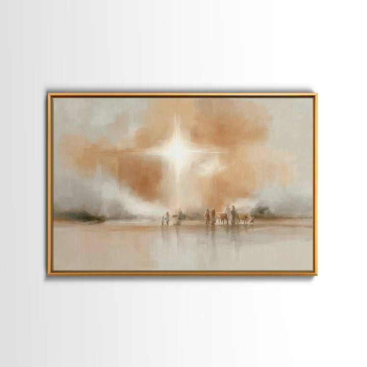 Star Of Promise | Framed Canvas Print | Christian Christmas Art | Christmas Wall Art | Christian Art Canvas | Christmas Art Work