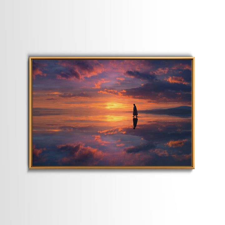 Twilight Of Promise – Framed Canvas Print – Christian Art Canvas – Jesus Painting – Christian Wall Art – Modern Christian Art – Christmas A