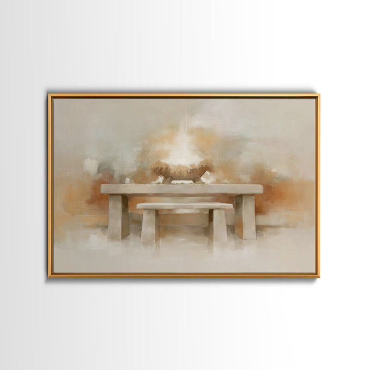 Radiant Nativity – Framed Canvas Print – Christian Art – Christian Wall Art – Christmas Art Prints – Christian Christmas Art – Christian Ca