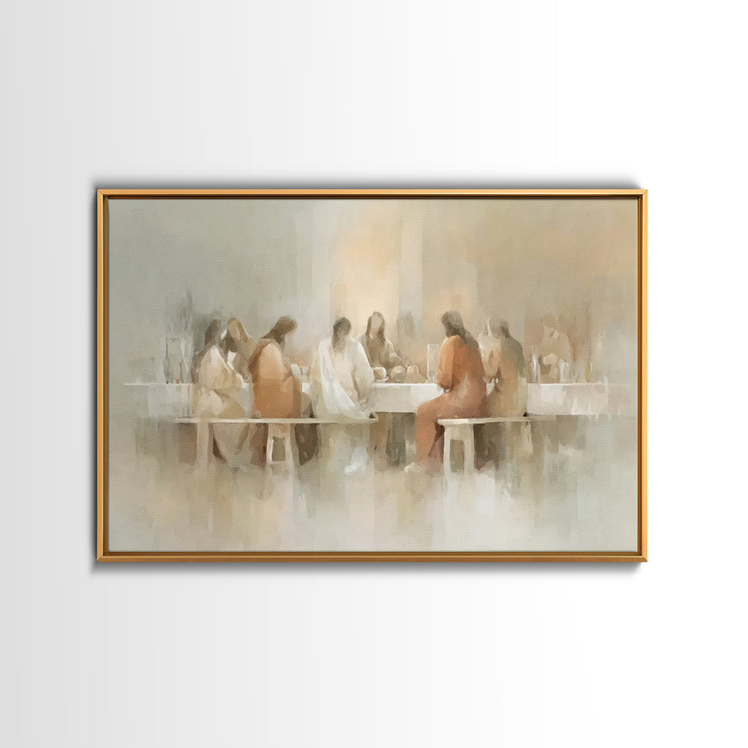 Sacred Table Moment | Framed Canvas Print | Christian Art Canvas | Christian Wall Art | Modern Christian Art | Christian Painting | Christi