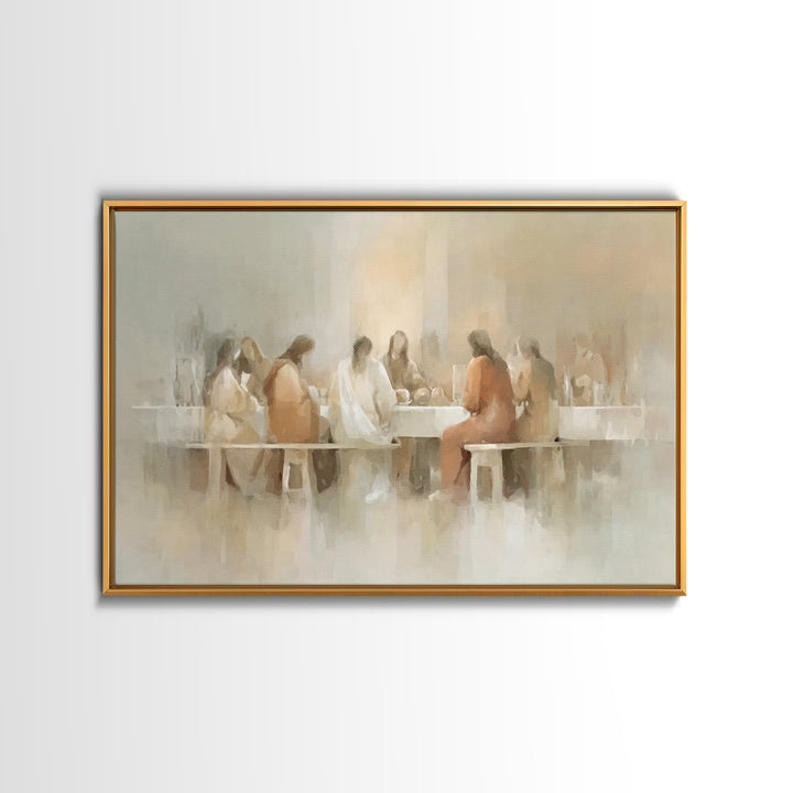 Sacred Table Moment | Framed Canvas Print | Christian Art Canvas | Christian Wall Art | Modern Christian Art | Christian Painting | Christi
