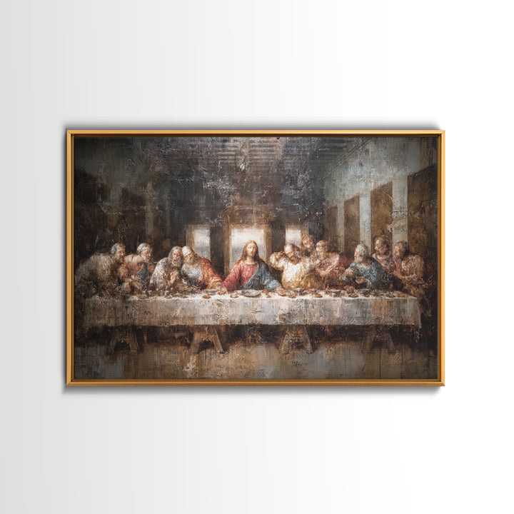 Sacred Supper Legacy – Framed Canvas Print – Christian Wall Art – Christian Art Canvas – Vintage Christian Art – Christian Painting – Chris
