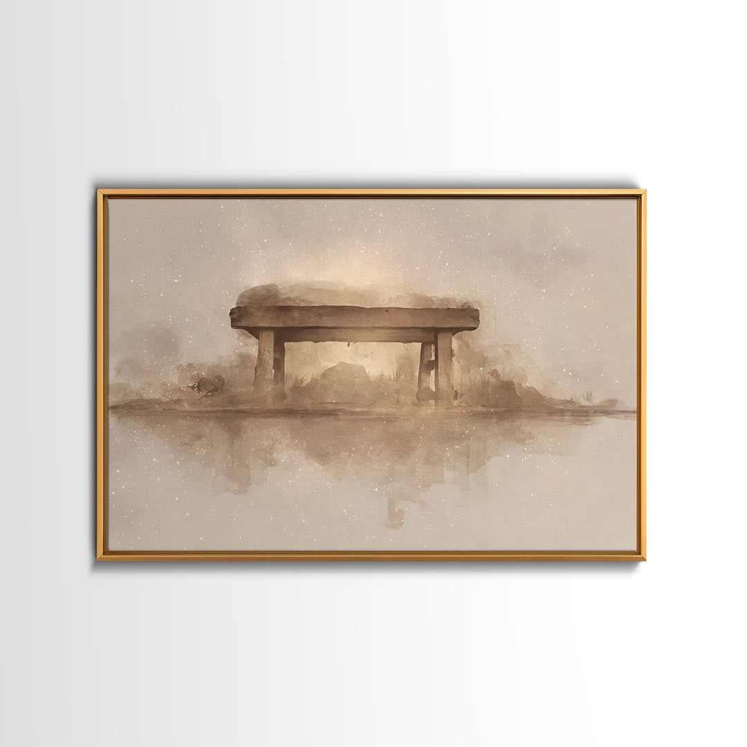 Desert Manger Light – Framed Canvas Print – Christian Christmas Art – Christian Art Canvas – Christmas Wall Art – Christian Decor – Jesus P