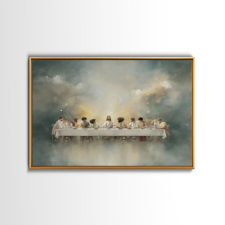 Sanctuary Gathering | Framed Canvas Print | Christian Art Canvas | Christian Wall Art | Christian Christmas | Jesus Painting | Christian Gi