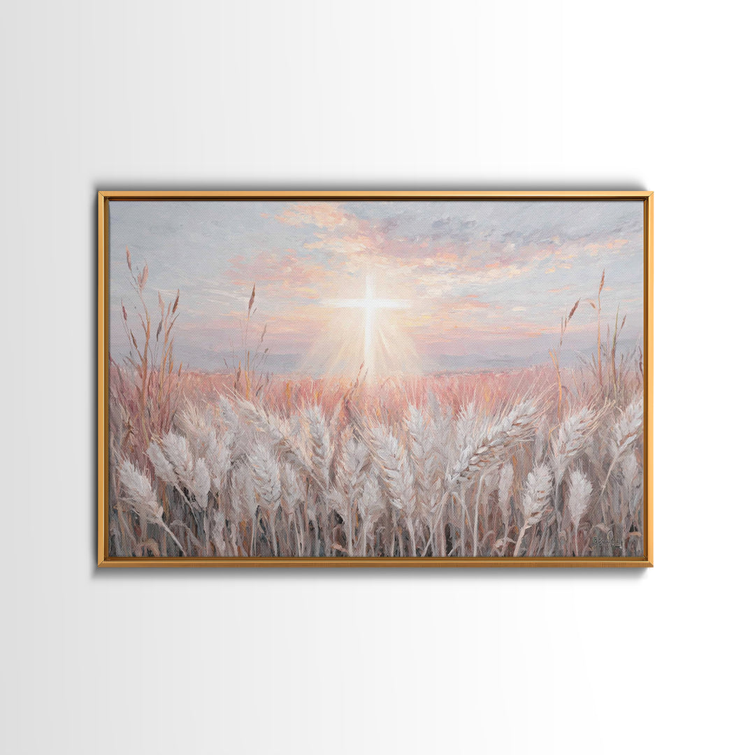 Field Of Hope – Framed Canvas Print – Christian Art Canvas – Christian Wall Art – Christian Christmas – Jesus Painting – Christian Gift