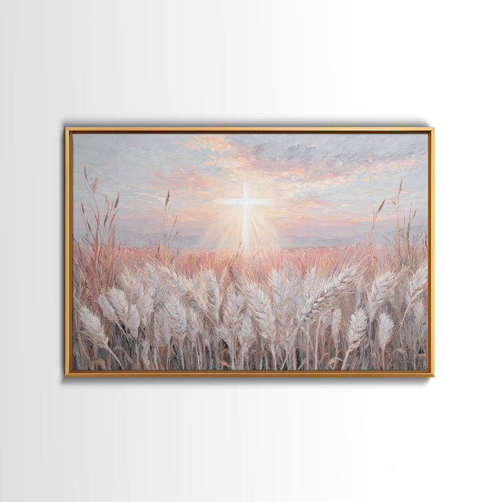 Field Of Hope – Framed Canvas Print – Christian Art Canvas – Christian Wall Art – Christian Christmas – Jesus Painting – Christian Gift