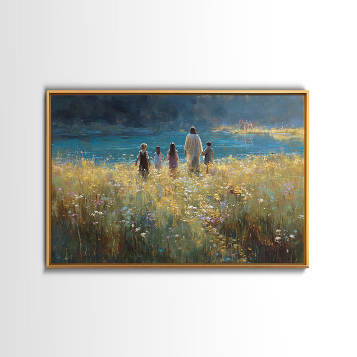 Dawn Of Peace – Framed Canvas Print – Christian Art Work – Jesus Painting Canvas – Christian Gift Ideas – Christmas Canvas Wall Art