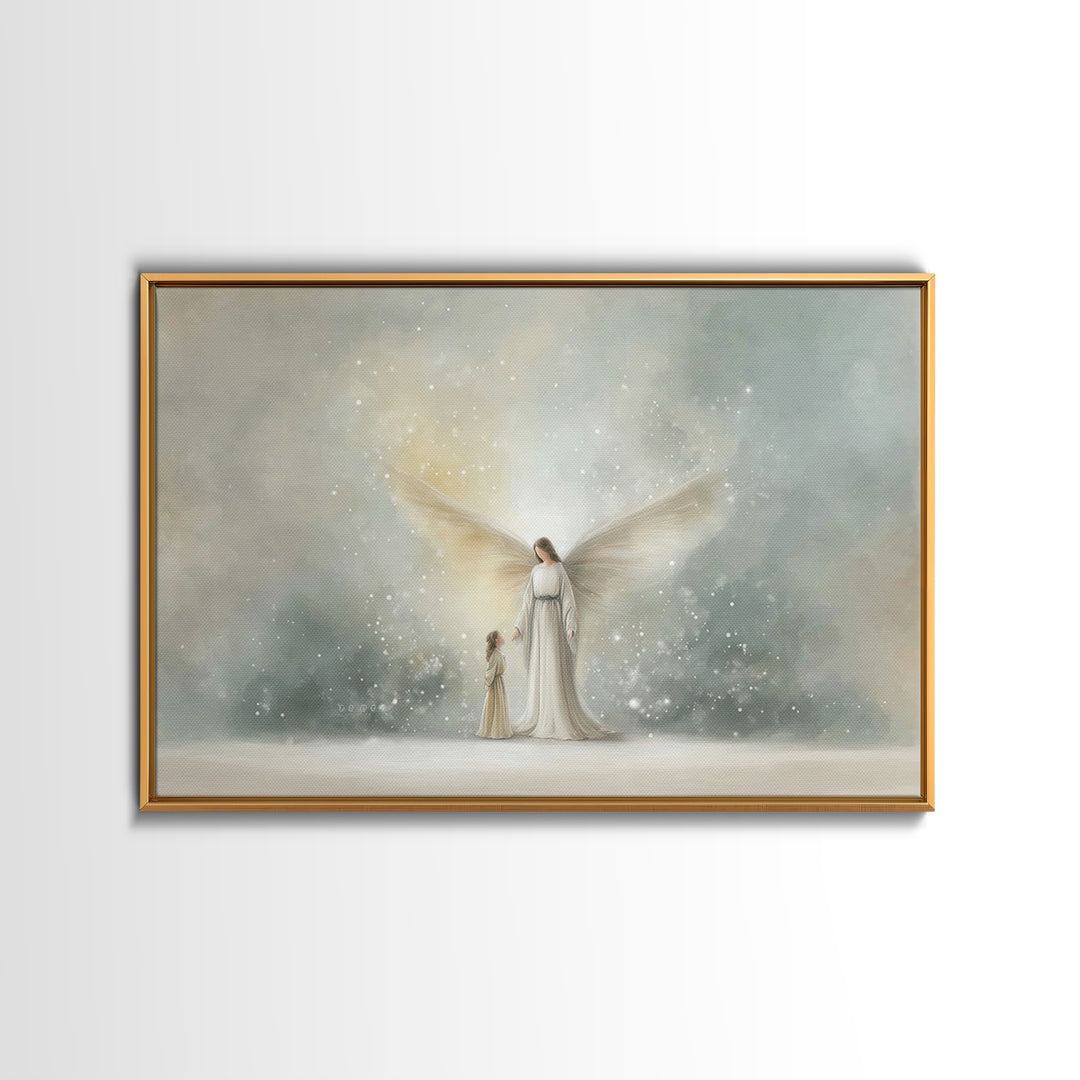 Heavenly Child – Framed Canvas Print – Christian Wall Art – Jesus Painting – Christian Art Canvas – Christian Christmas Art – Christian Gif