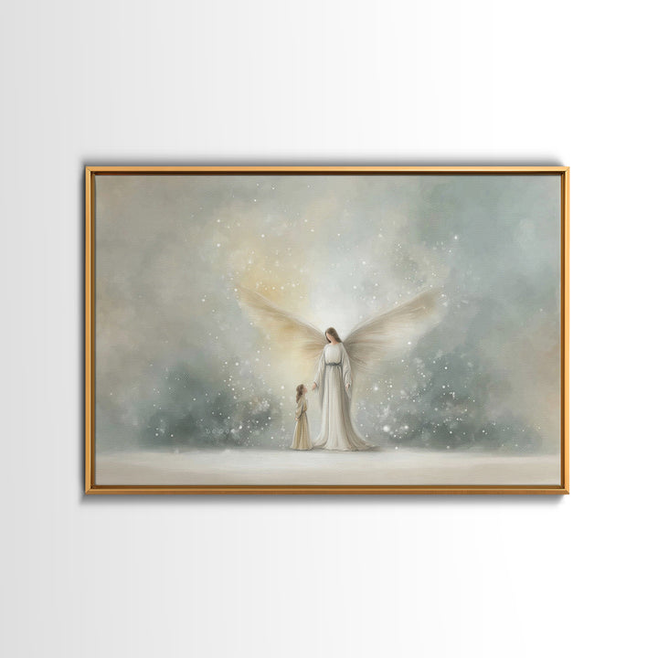 Heavenly Child – Framed Canvas Print – Christian Wall Art – Jesus Painting – Christian Art Canvas – Christian Christmas Art – Christian Gif