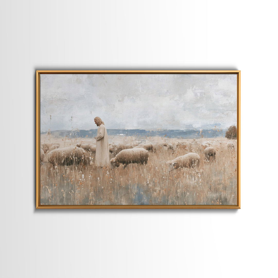 Forest Of Light | Framed Canvas Print | Christian Art Canvas | Framed Christmas Art | Christian Wall Art | Modern Christian Art
