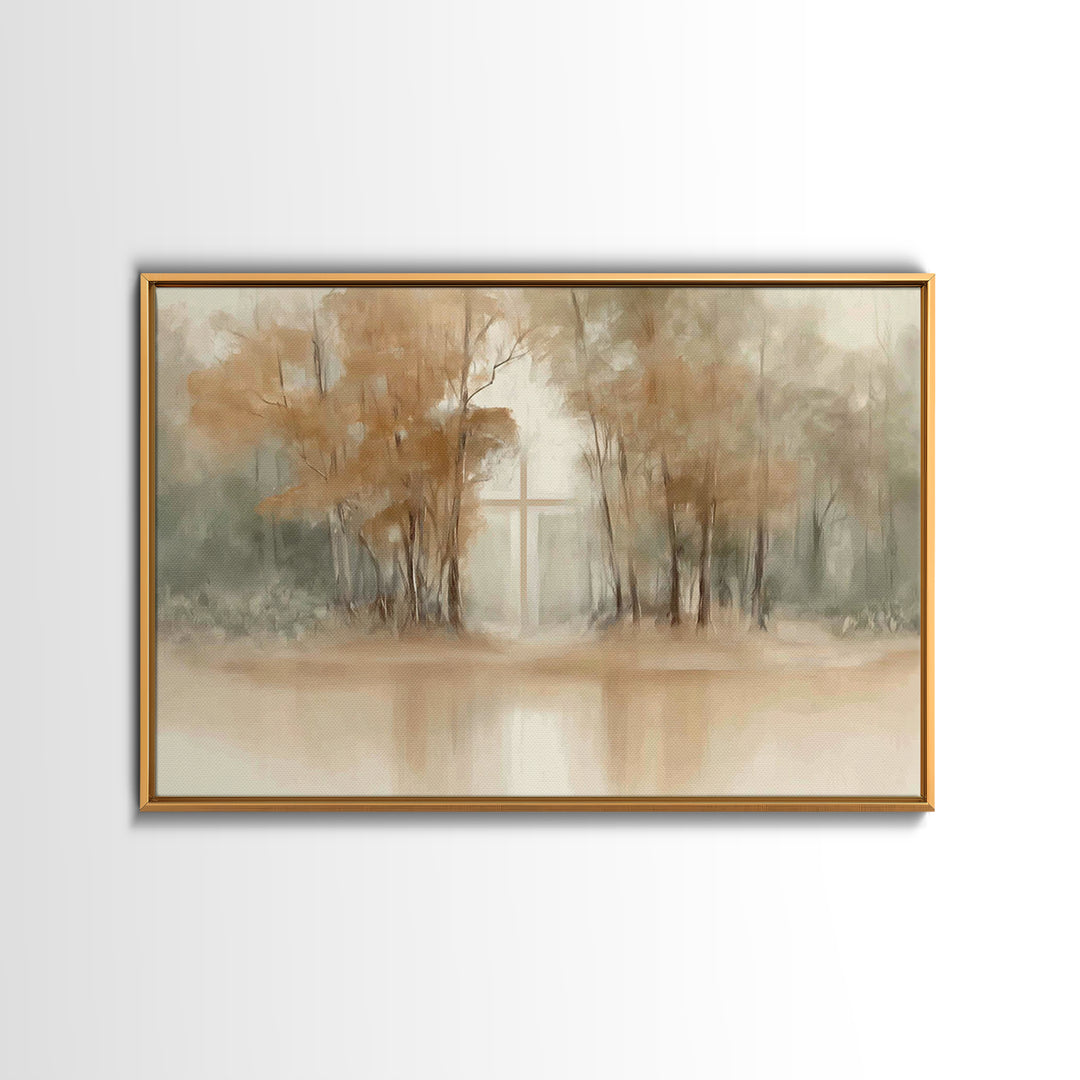 Guided Morning, Framed Canvas Print, Christian Art Canvas, Large Jesus Painting, Christian Gift Ideas, Christmas Wall Art