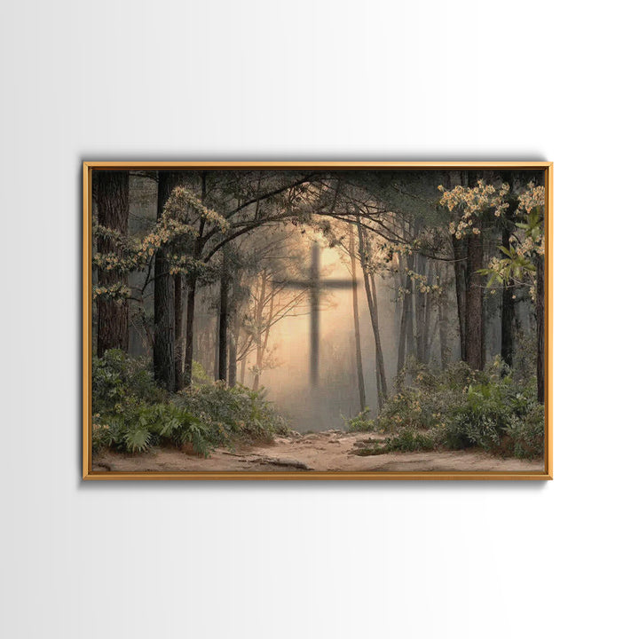 Sacred Path – Framed Canvas Print – Christian Art Work – Jesus Canvas Art – Christian Christmas Decorations – Modern Christian Painting