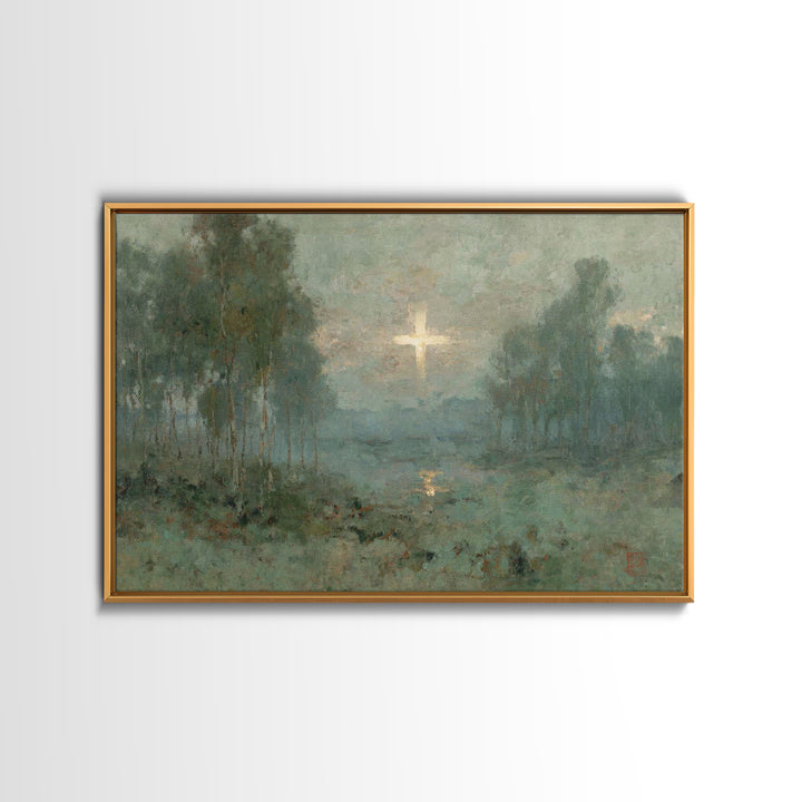 Sacred Silhouette – Framed Canvas Print – Christian Art – Christian Wall Art – Minimalist Christian Art – Jesus Painting – Christian Art Ca
