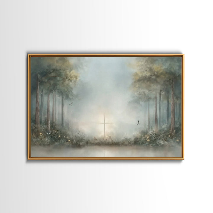 Holy Supper Glow – Framed Canvas Print – Christian Art Canvas – Jesus Painting – Christian Wall Art – Christian Christmas Art – Vintage Chr
