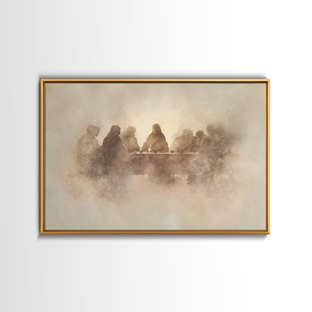 Gentle Flock Calm, Framed Canvas Print, Christian Wall Art, Christian Art Canvas, Subtle Christian Art, Christmas Art, Christian Decoration