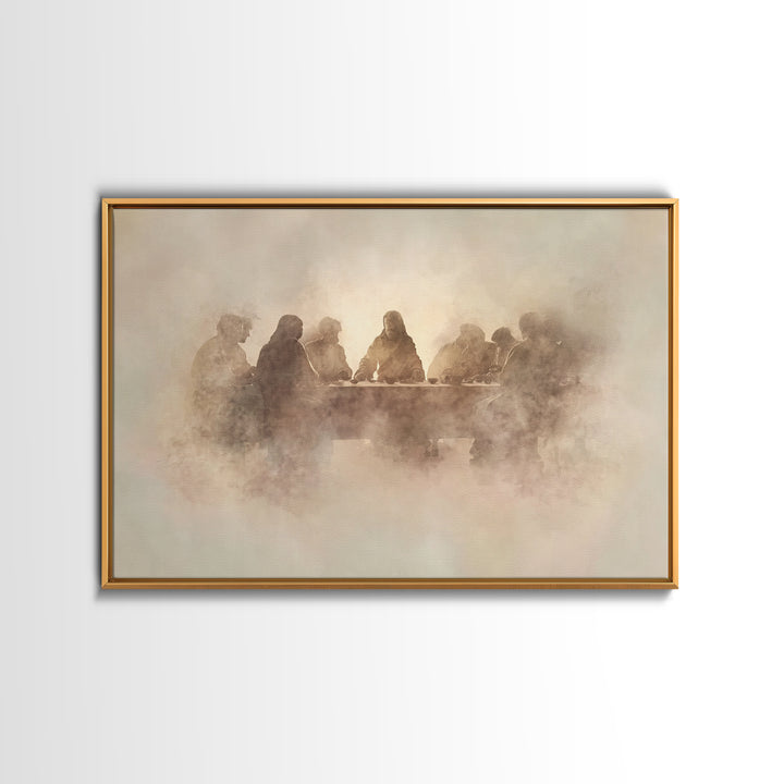 Gentle Flock Calm, Framed Canvas Print, Christian Wall Art, Christian Art Canvas, Subtle Christian Art, Christmas Art, Christian Decoration