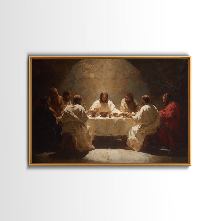 Shepherd’s Meadow Walk – Framed Canvas Print – Christian Art Canvas – Christian Wall Art – Jesus Painting – Christian Gift – Pastoral Scene