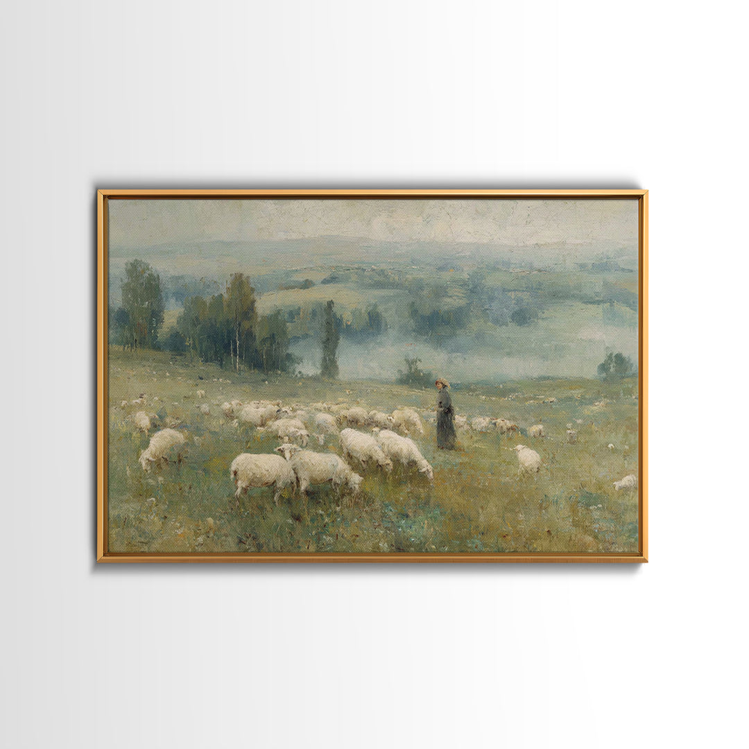 Garden Light Path, Framed Canvas Print, Christian Wall Art, Christian Art Canvas, Jesus Painting, Christian Art, Christian Gift Ideas