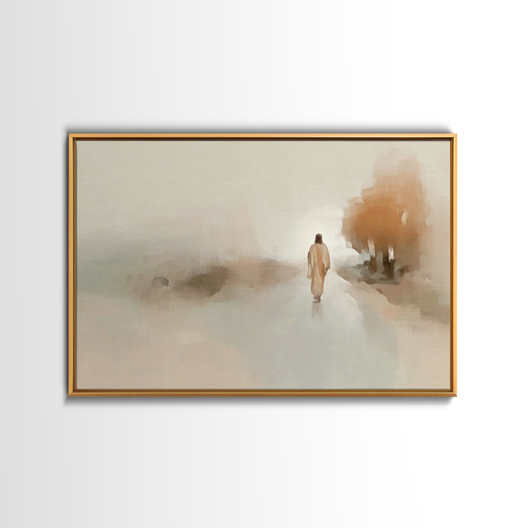 Sacred Gentle Love, Framed Canvas Print, Christian Wall Art, Jesus Painting, Christian Art Canvas, Christian Christmas Art, Large Christian