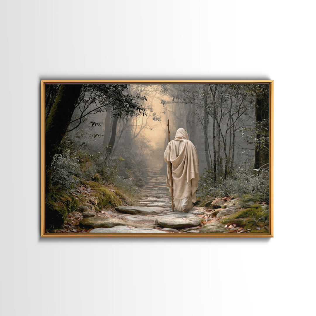 Radiant Lamb Blessing, Framed Canvas Print, Christian Christmas Art, Christian Art Canvas, Jesus Painting, Christian Wall Art, Christian De