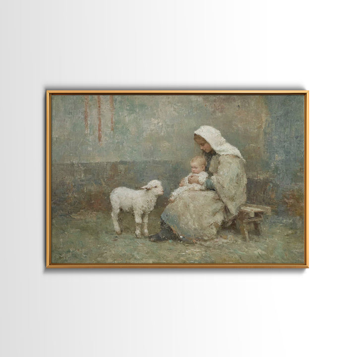 Heaven’s Gentle Walk | Framed Canvas Print | Jesus Painting | Christian Wall Art | Christian Art Canvas | Christian Art | Christian Gift Id