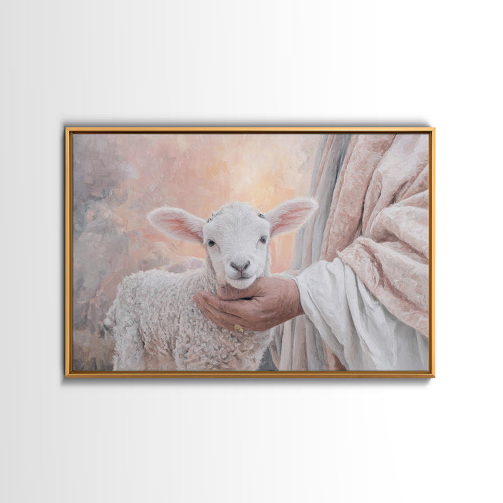 Soft Meadow Guidance – Framed Canvas Print – Christian Art – Jesus Painting – Christian Art Canvas – Christian Wall Art – Christian Art Pri