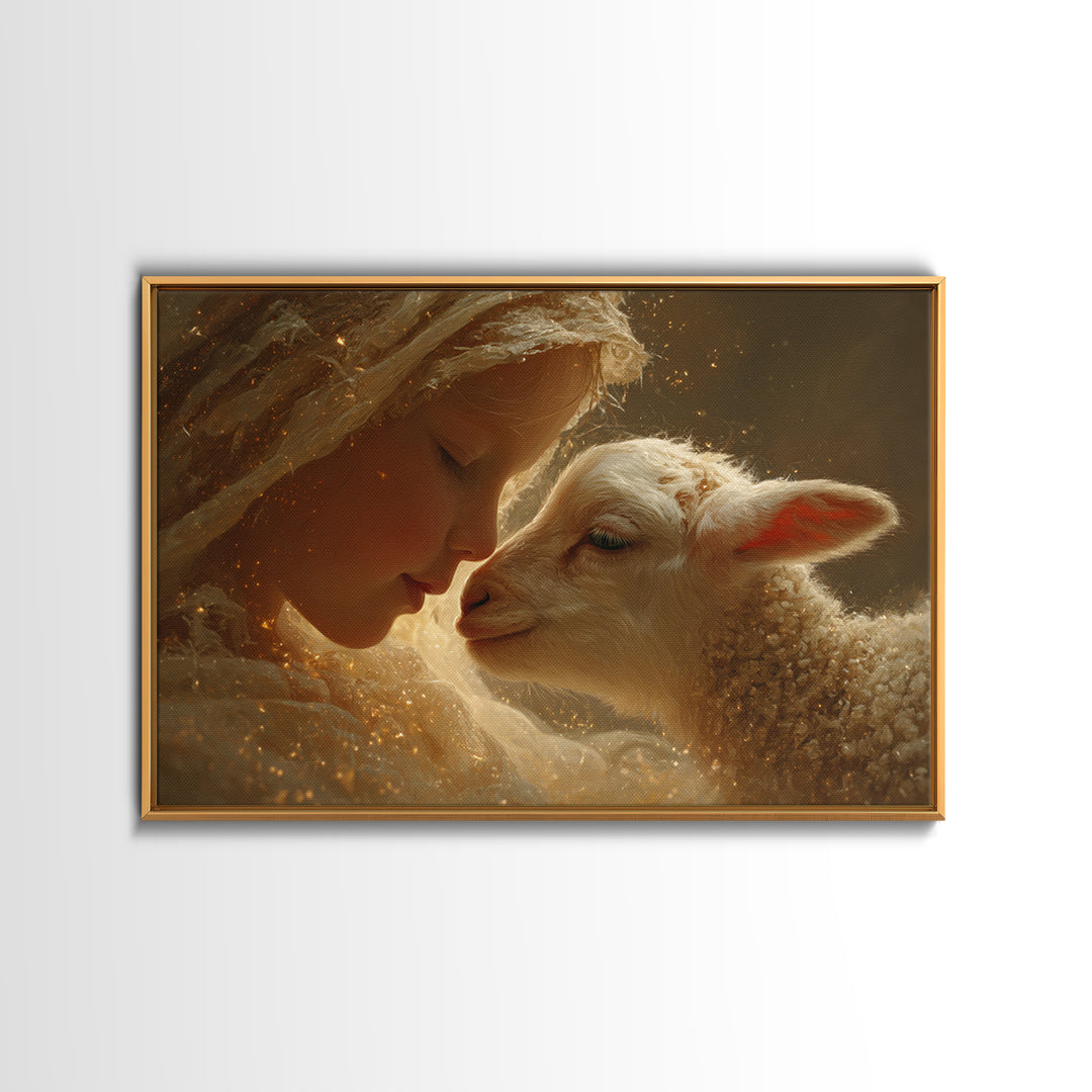 Field Of Gentle Mercy – Framed Canvas Print – Christian Art Canvas – Christian Wall Art – Christian Art – Jesus Painting – Subtle Christian